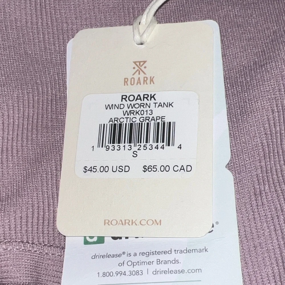 NWT Roark Wind Worn Tank in Arctic Grape Women’s Size Small - Picture 6 of 9